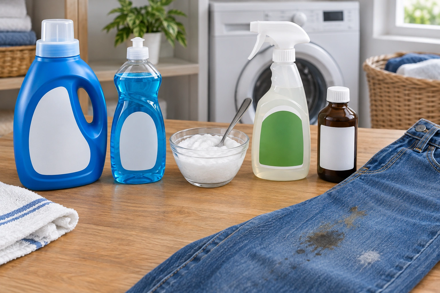 Comparison of stain removers for period stains on jeans
